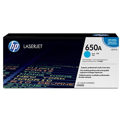 Toner Oryginalny HP 650A (CE271A) (Błękitny)