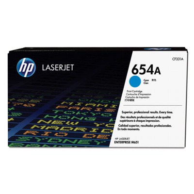 Toner Oryginalny HP 654A (CF331A) (Błękitny)