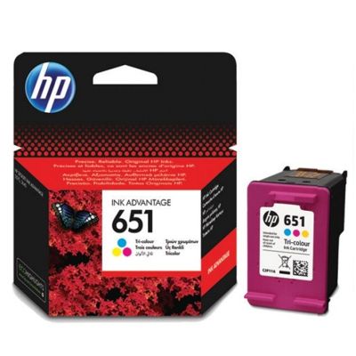 Tusz Oryginalny HP 651 (C2P11AE) (Kolorowy)